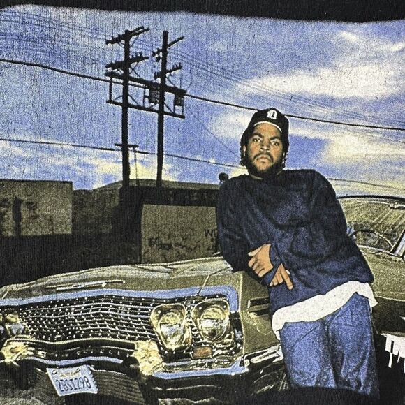 Ice Cube Graphic Tee 2XL Black Short Sleeve Hip Hop Album Cover Rap Tee Modern - Picture 4 of 7